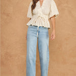 Strut & Bolt | Tracie Puff Sleeve Peplum Top | Sweetest Stitch Boutique