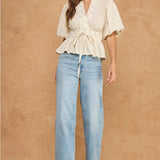 Strut & Bolt | Tracie Puff Sleeve Peplum Top | Sweetest Stitch Boutique
