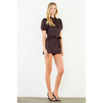 THML | Noa Suede Belted Romper | Sweetest Stitch Boutique Richmond