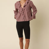 Olivaceous | Hazel Gingham Blouse - Burgundy | Sweetest Stitch RVA