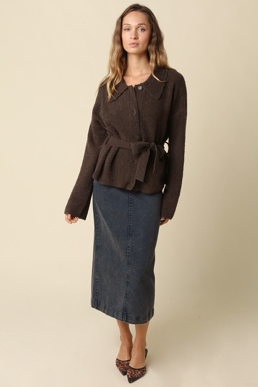 Olivaceous | Meg Belted Sweater | Sweetest Stitch Boutique Richmond