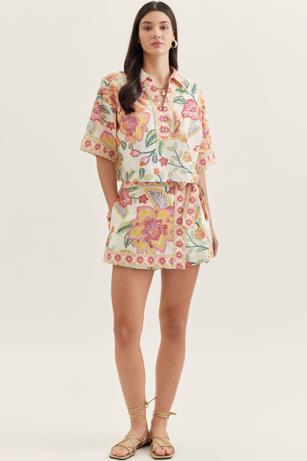 Entro | Miranda Floral Skort | Sweetest Stitch Boutique Richmond VA
