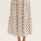 Entro | Kiley Polka Dot Midi Skirt | Sweetest Stitch Boutique Richmond