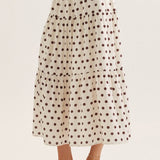Entro | Kiley Polka Dot Midi Skirt | Sweetest Stitch Boutique Richmond