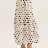 Entro | Kiley Polka Dot Midi Skirt | Sweetest Stitch Boutique Richmond