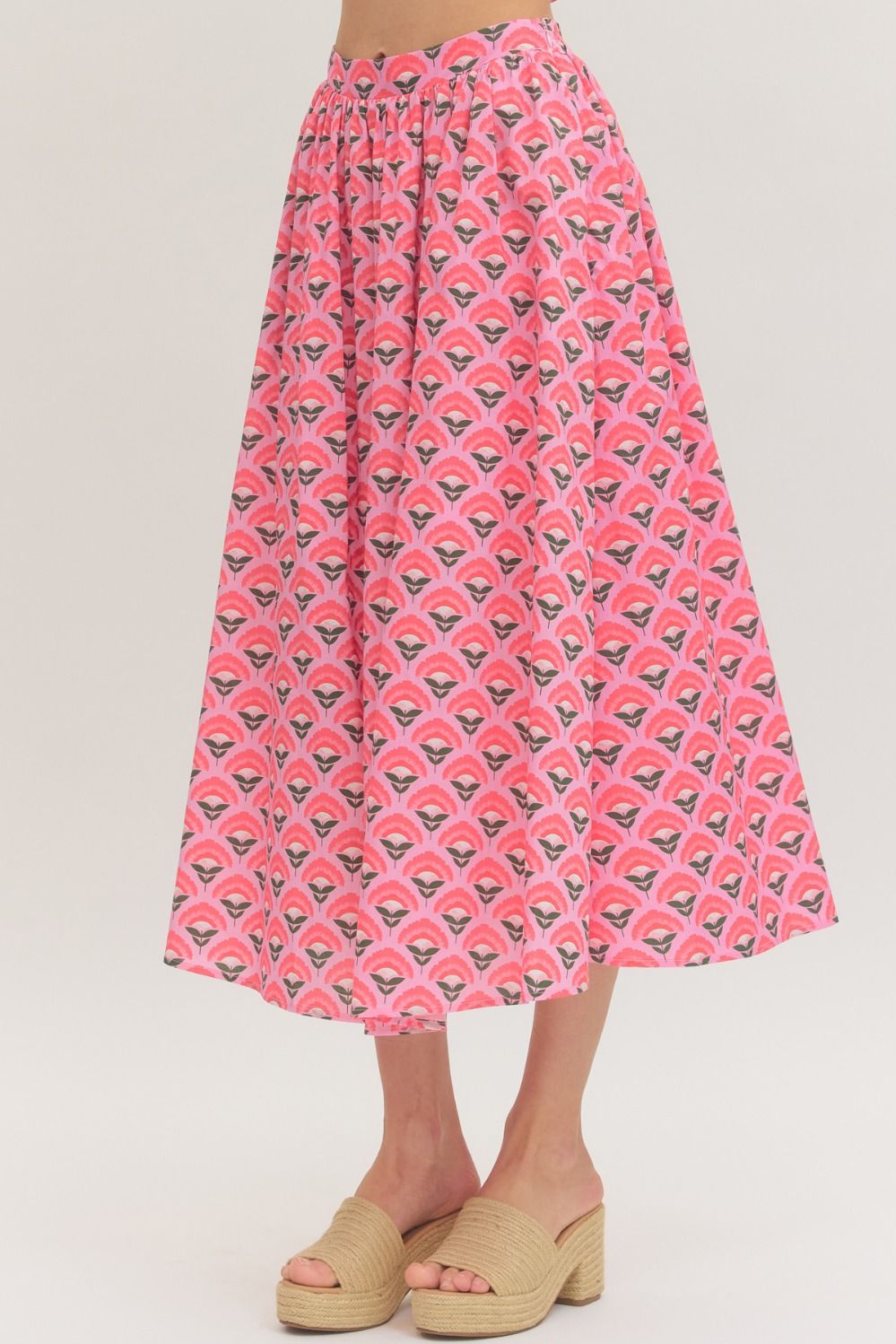 Entro | Gabby Floral Midi Skirt | Sweetest Stitch Boutique Richmond