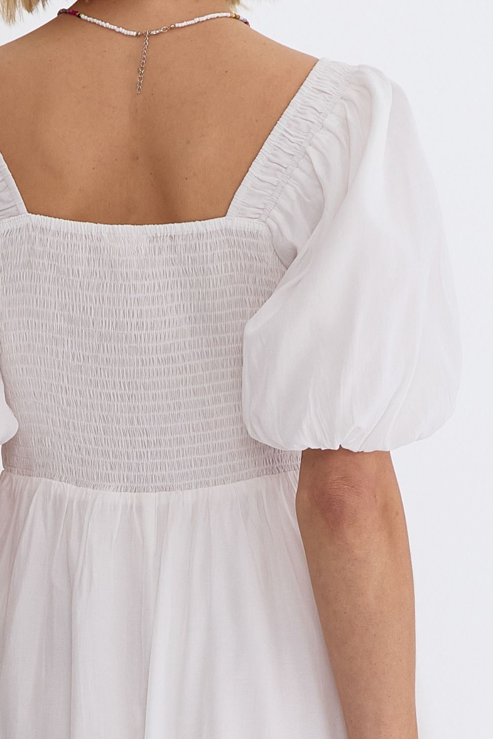 Entro | Off White Short Sleeve Dress | Sweetest Stitch Richmond 