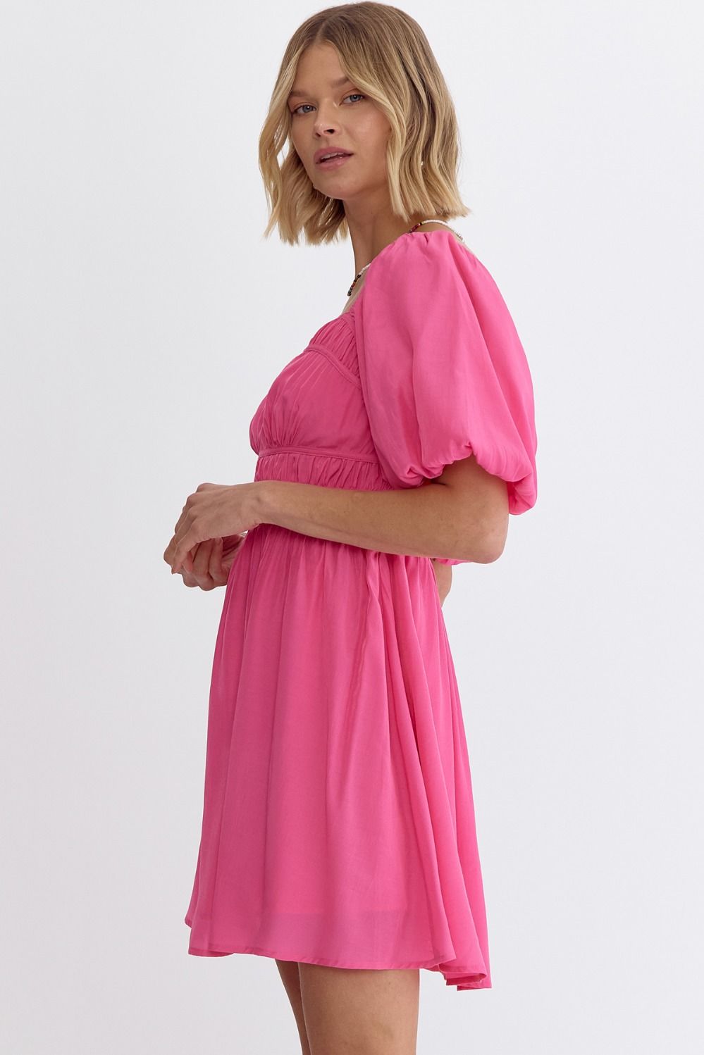 Entro | Pink Short Sleeve Mini Dress | Sweetest Stitch Richmond 