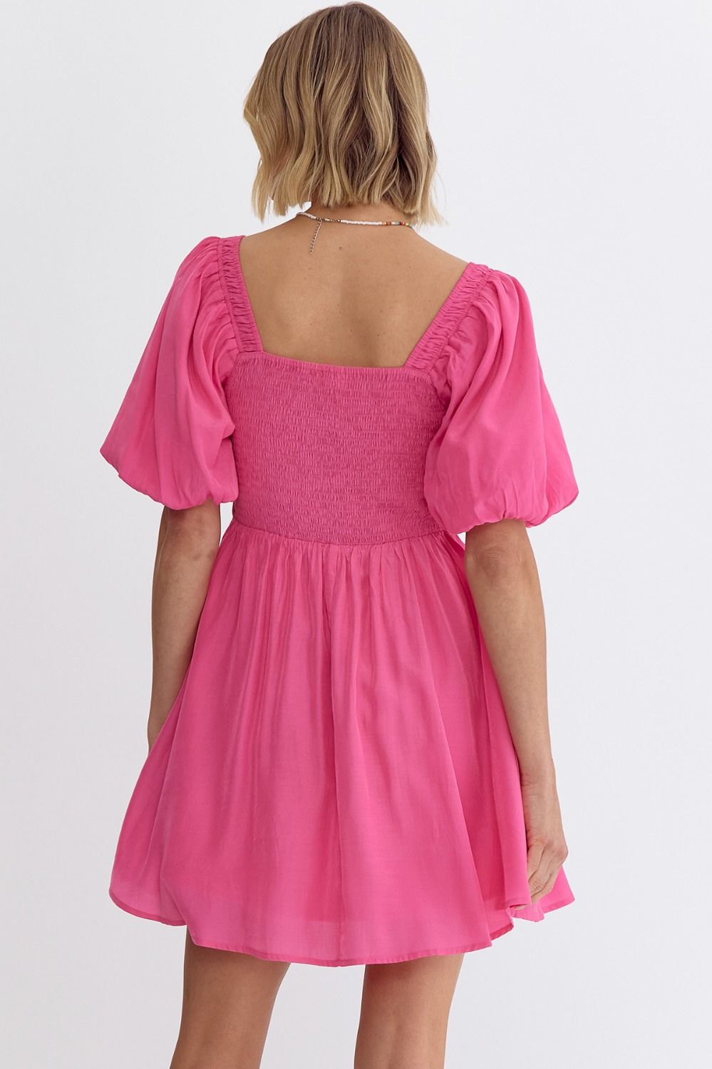 Entro | Pink Short Sleeve Mini Dress | Sweetest Stitch Richmond 