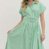Entro | Shirley Striped Midi Dress | Sweetest Stitch Boutique Richmond