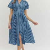 Entro | Shelly Striped Midi Dress | Sweetest Stitch Boutique Richmond