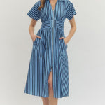 Entro | Shelly Striped Midi Dress | Sweetest Stitch Boutique Richmond