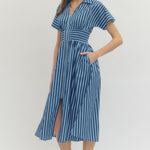 Entro | Shelly Striped Midi Dress | Sweetest Stitch Boutique Richmond