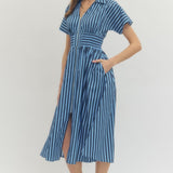Entro | Shelly Striped Midi Dress | Sweetest Stitch Boutique Richmond