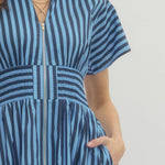 Entro | Shelly Striped Midi Dress | Sweetest Stitch Boutique Richmond