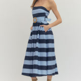 Entro | Giselle Striped Strapless Dress | Sweetest Stitch Boutique RVA