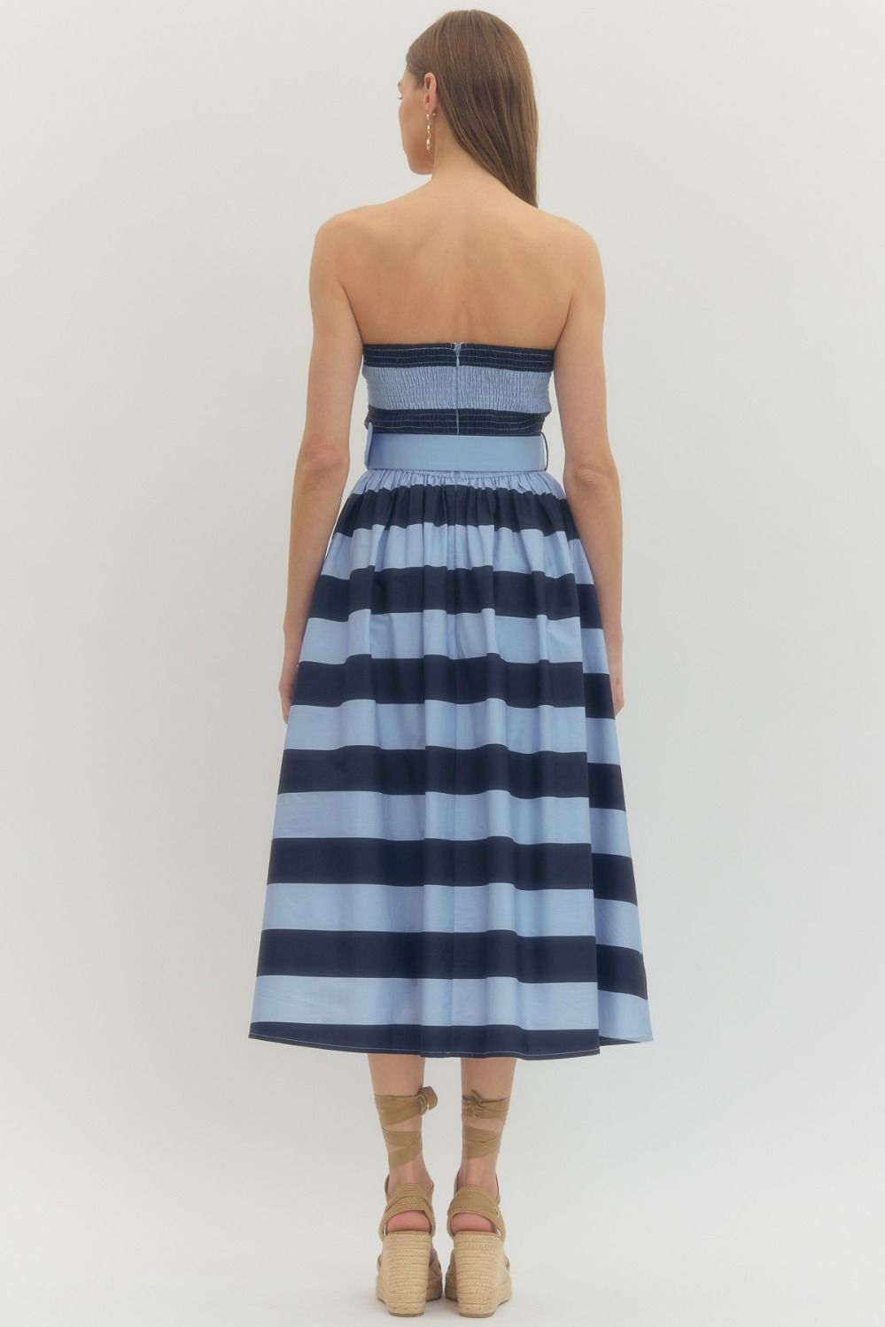 Entro | Giselle Striped Strapless Dress | Sweetest Stitch Boutique RVA