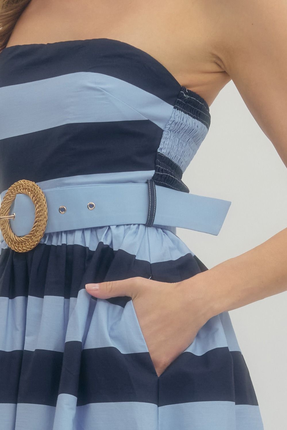 Entro | Giselle Striped Strapless Dress | Sweetest Stitch Boutique RVA