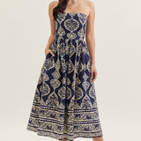 Entro | Caitlin Strapless Midi Dress | Sweetest Stitch Boutique RVA