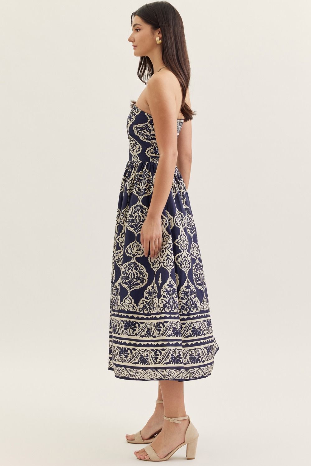 Entro | Caitlin Strapless Midi Dress | Sweetest Stitch Boutique RVA