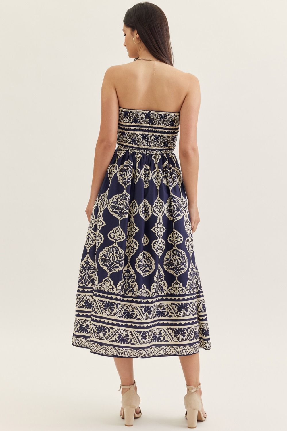 Entro | Caitlin Strapless Midi Dress | Sweetest Stitch Boutique RVA