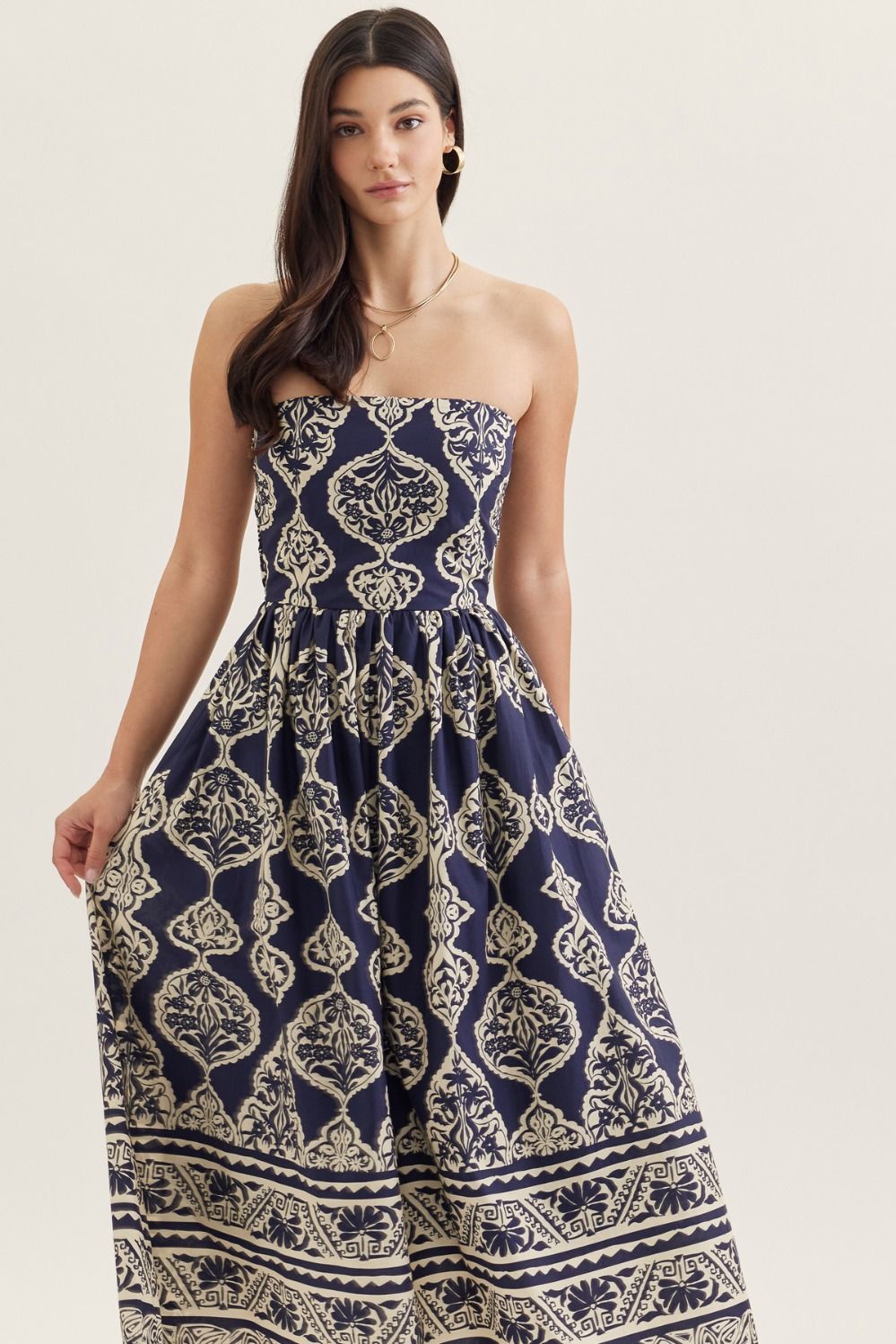 Entro | Caitlin Strapless Midi Dress | Sweetest Stitch Boutique RVA
