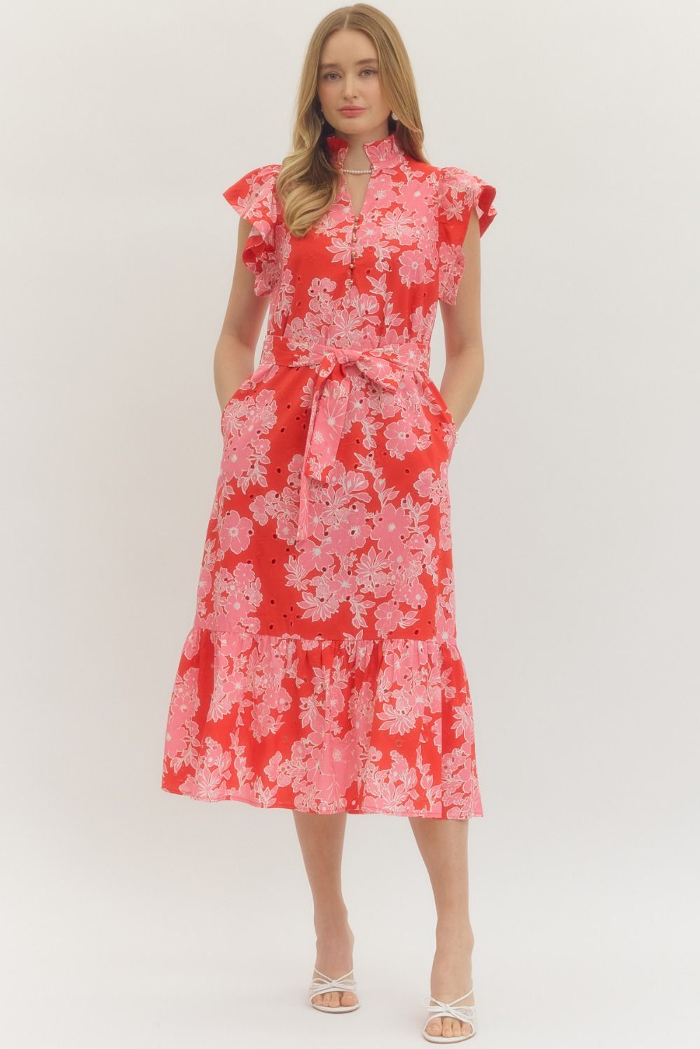 Entro | Gigi Floral Midi Dress | Sweetest Stitch Boutique Richmond VA