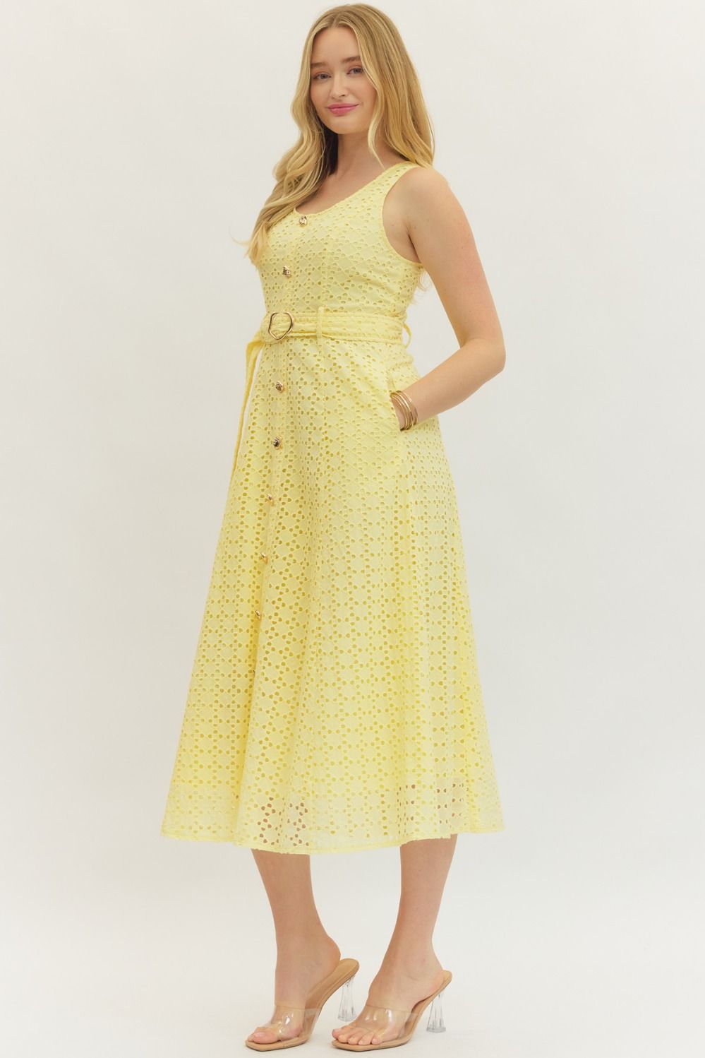 Entro | Dylan Eyelet Midi Dress | Sweetest Stitch Boutique Richmond
