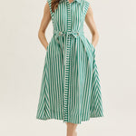 Entro | Tristen Striped Midi Dress | Sweetest Stitch Boutique Richmond
