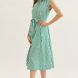 Entro | Tristen Striped Midi Dress | Sweetest Stitch Boutique Richmond