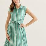 Entro | Tristen Striped Midi Dress | Sweetest Stitch Boutique Richmond