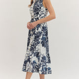 Entro | Marie Floral Sleeveless Midi Dress | Sweetest Stitch Boutique 
