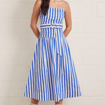 Entro | Paige Striped Strapless Midi Dress | Sweetest Stitch Boutique