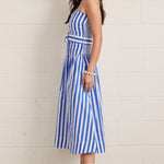 Entro | Paige Striped Strapless Midi Dress | Sweetest Stitch Boutique