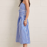 Entro | Paige Striped Strapless Midi Dress | Sweetest Stitch Boutique