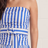 Entro | Paige Striped Strapless Midi Dress | Sweetest Stitch Boutique