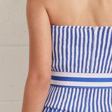 Entro | Paige Striped Strapless Midi Dress | Sweetest Stitch Boutique