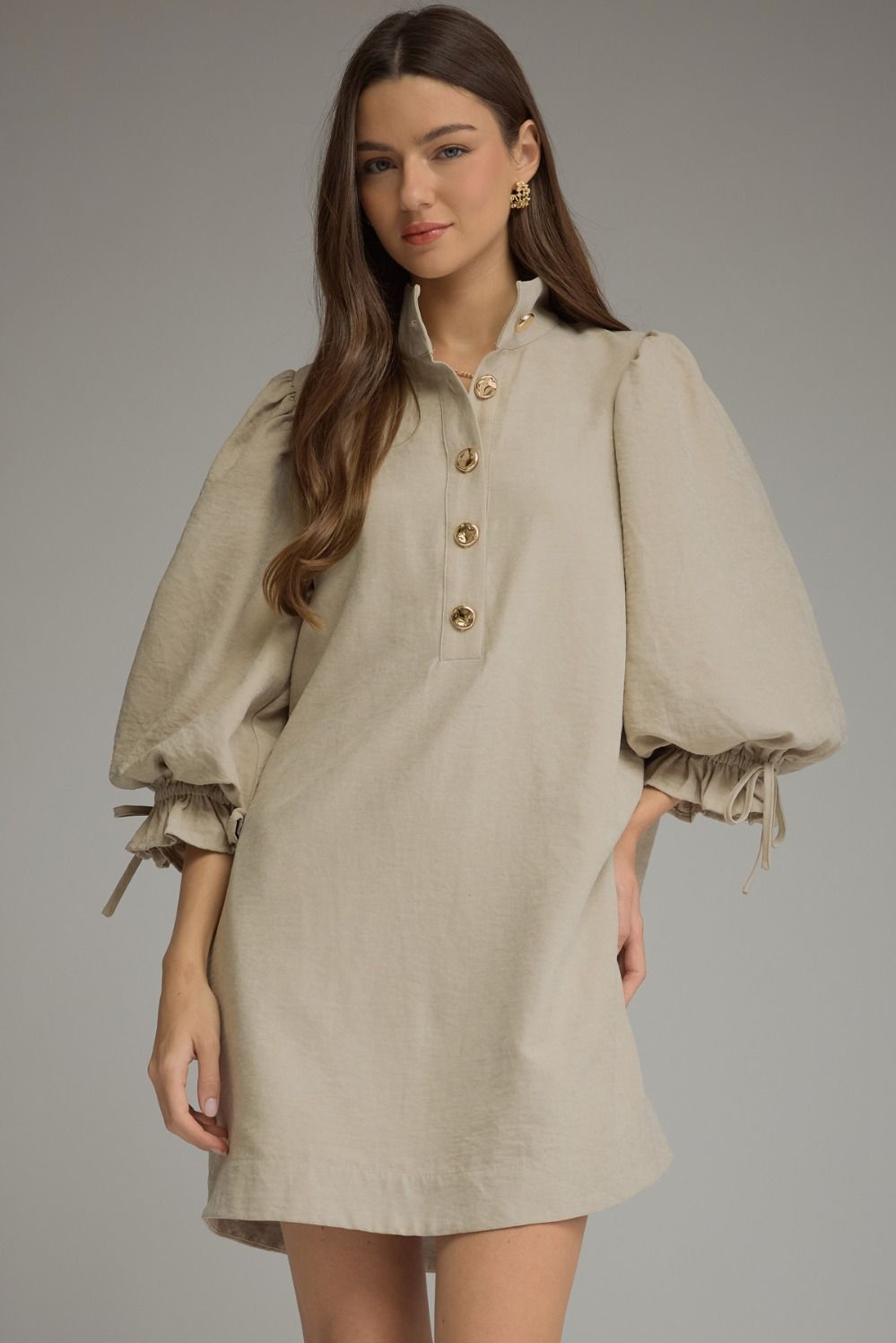 Entro | Lyla Mini Dress - Taupe | Sweetest Stitch Boutique Richmond VA