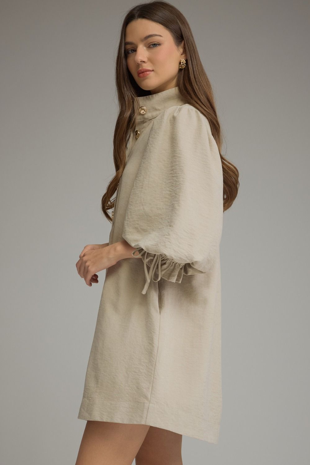 Entro | Lyla Mini Dress - Taupe | Sweetest Stitch Boutique Richmond VA