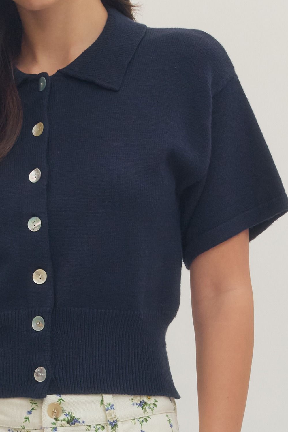 Entro | Katie Button Front Sweater | Sweetest Stitch Boutique Richmond