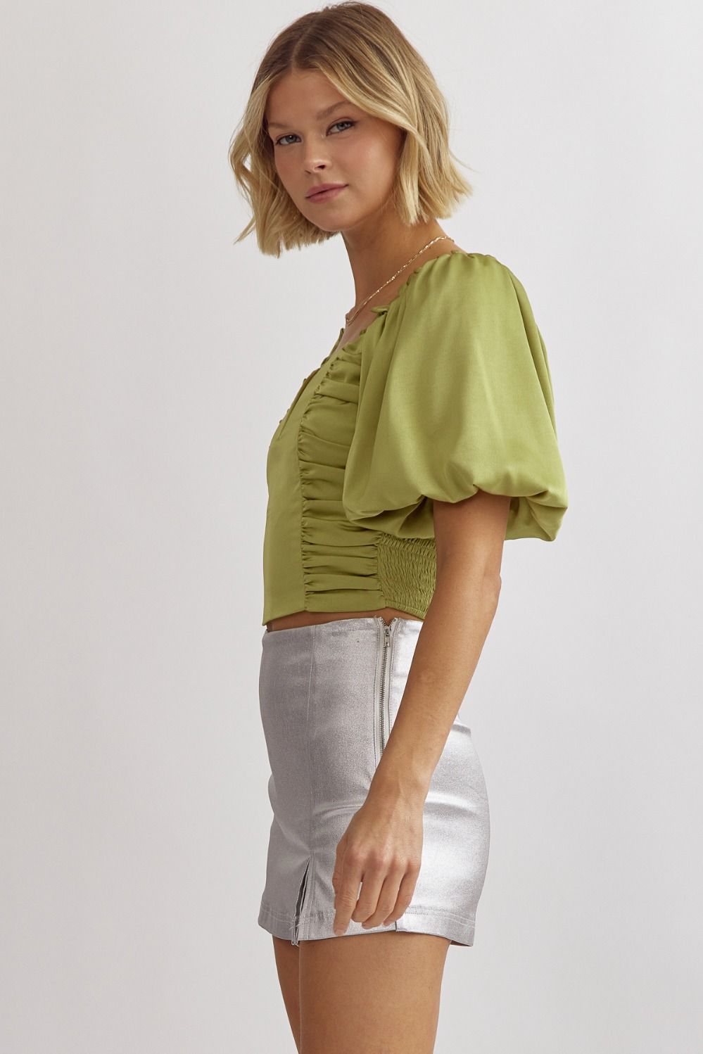 Entro | Green Going Out Top | Sweetest Stitch Online Boutique