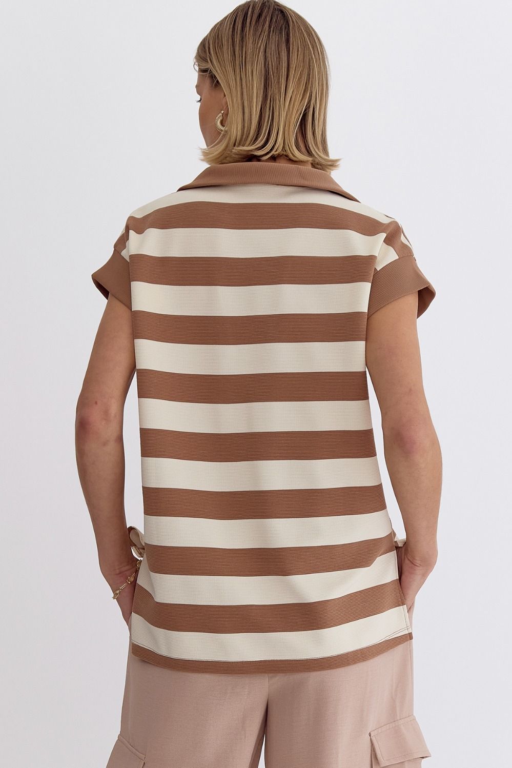 Entro | Striped Collared Top | Sweetest Stitch Shop for Cute Tops
