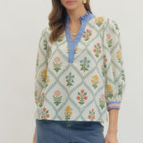 Entro | Bree Floral V-Neck Top | Sweetest Stitch Boutique Richmond