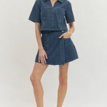 Entro | Morgan Short Sleeve Denim Top | Sweetest Stitch Boutique RVA