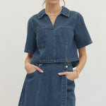 Entro | Morgan Short Sleeve Denim Top | Sweetest Stitch Boutique RVA