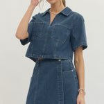 Entro | Morgan Short Sleeve Denim Top | Sweetest Stitch Boutique RVA