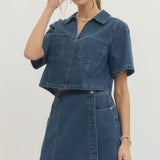 Entro | Morgan Short Sleeve Denim Top | Sweetest Stitch Boutique RVA