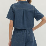 Entro | Morgan Short Sleeve Denim Top | Sweetest Stitch Boutique RVA