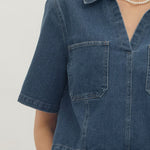 Entro | Morgan Short Sleeve Denim Top | Sweetest Stitch Boutique RVA