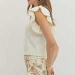 Entro | Lexi Ruffle Sleeve Knit Top | Sweetest Stitch Boutique RVA